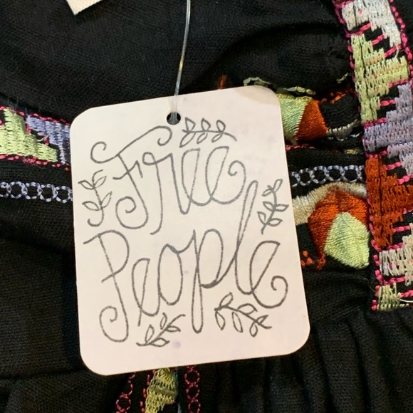 NWT- Beautiful Aztec Style Baby Doll Dress by Free People..  Size Small - Picture 6 of 16